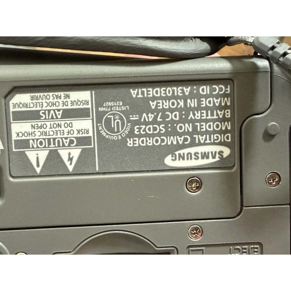 Samsung SCD23 Digital Camcorder With‎ Box , Power Cord , Etc , No Battery